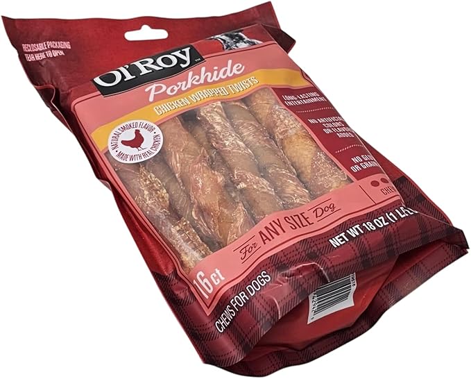 Ol' Roy Porkhide Chicken Wrapped Twists Dog Treats, 18 Ounces
