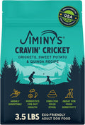 Jiminy's Cravin’ Cricket Dry Dog Food, Sensitive Stomach, Improved Gut Health, Probiotic & Prebiotic, Hypoallergenic, Lower Carbon Footprint, Made in USA, 3.5lb Bag (Pack of 1)