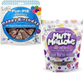 The Lazy Dog Cookie Co. - Original Pup-Pie - Happy Birthday Dog Treat for a Charming Boy, 5 oz with Bag of 5oz Bacon Flavor Mutt Mallows