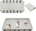 Guinea Pig Cage Bottom Tarp for C&C Grids Habitat Cage Panel, 36x24 inches Guinea Pig Cage Liner Base, Washable Small Animal Cage Bedding for Rabbits Hamsters Hedgehogs Ferrets Small Pets(No Cage)