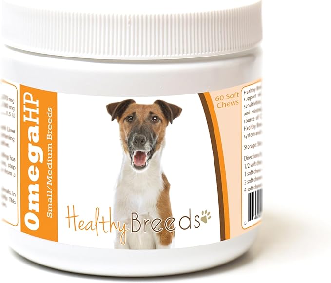 Healthy Breeds Smooth Fox Terrier Omega HP Fatty Acid Skin and Coat Support Soft Chews 60 Count