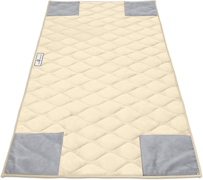 Paw Inspired PopCorner Guinea Pig Cage Liners | Washable Fleece Bedding or Pet Bed Mat for Small Animals | Super Absorbent Pee Pad with Reinforced Corners and Waterproof Bottom (C&C 2x4, Tan)
