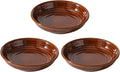 Havniva Ceramic Wide Whisker Friendly Cat Dishes, Set of 3 Ceramic Cat Bowls, Anti-Slip Indoor Kitten Feeding Food& Water Dish to Prevent Whisker Fatigue(3 Pcs, Caramel Brown)