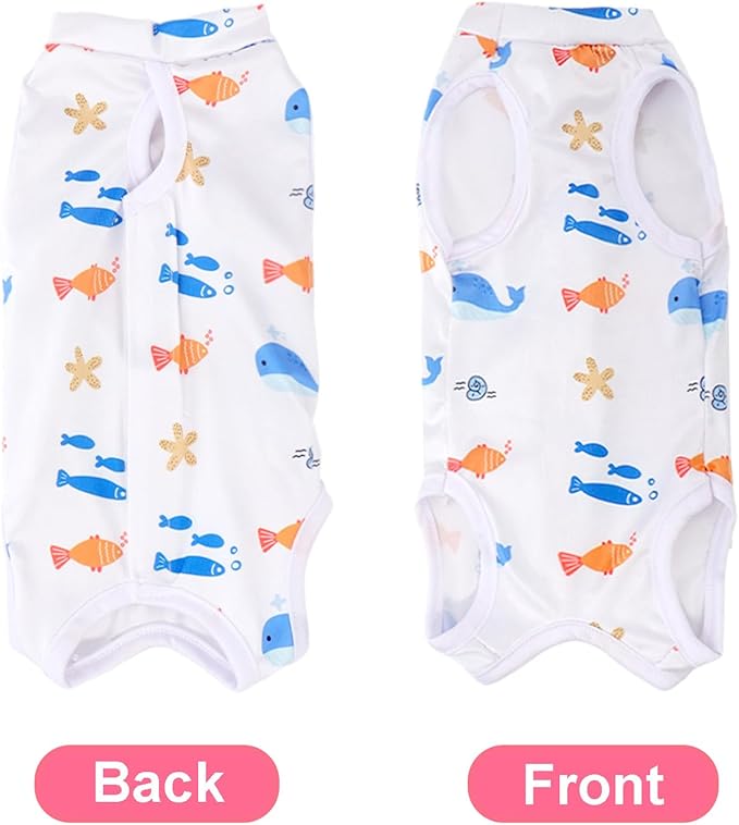 Cat Recovery Suit Cat Onesie for Cats After Surgery, Breathable Cats Surgery Recovery Suit for Female Spay & Abdominal Wounds, Kitten Surgical Onesie Body Suit Anti Licking Cone Alternative