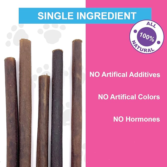 Puppy In Training Beef Collagen Sticks for Dogs, Bully Stick and Rawhide Alternative, All Natural, Teething Chew for Puppies, Low Odor, 6 in, 5 ct Pack