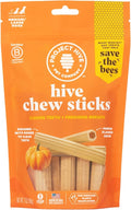 Hive Pumpkin Dental Treats for Dogs — Healthy, Vegetarian, Natural Pumpkin and Honey Flavor, Vegetarian Chews, Made in The USA (Chew Sticks, Large Breeds)-Clean Teeth and Freshens Breath