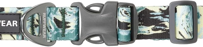Ruffwear, Front Range Dog Collar, Adjustable Tubelok Webbing, Lightweight, Side Release Buckle, Aluminum V-Ring, Durable for Everyday Use, Sweeping Sage, 14"-20"