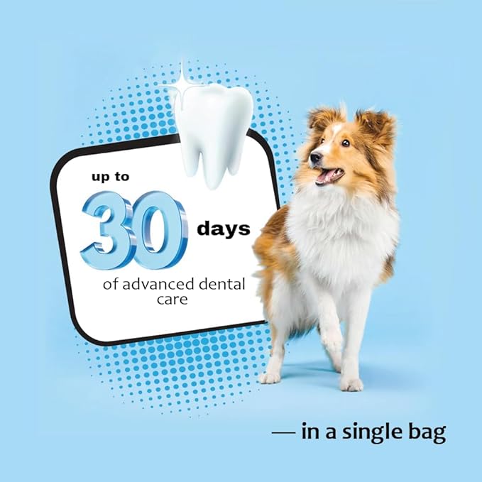 Oral Hygiene Chews for Small Dogs-Enzymatic Dental Treats for Daily Oral Care, Cleans Teeth and Freshens Breath, Reduces Plaque, Bacteria and Tartar Build Up Without Brushing-30 Chews