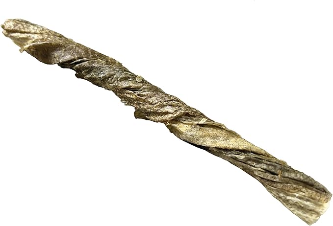 Icelandic+ Cod Skin Braids - 5 Pack - Dog Treat Chews, 5.5-7" Sticks, Single Ingredient, Air-Dried, Hand-Wrapped Wild-Caught Fish, Omega-3 Pet Snack