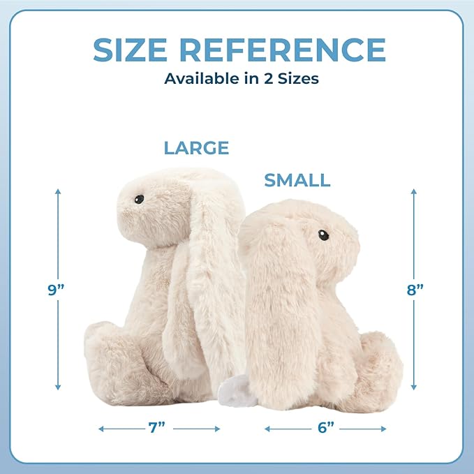 Best Pet Supplies Interactive Squeaky Dog Chew Toy, Ideal Dog Toys for Chewers, Small, Medium & Large Dogs, and Fetch Lovers - Bunny (Beige), Small