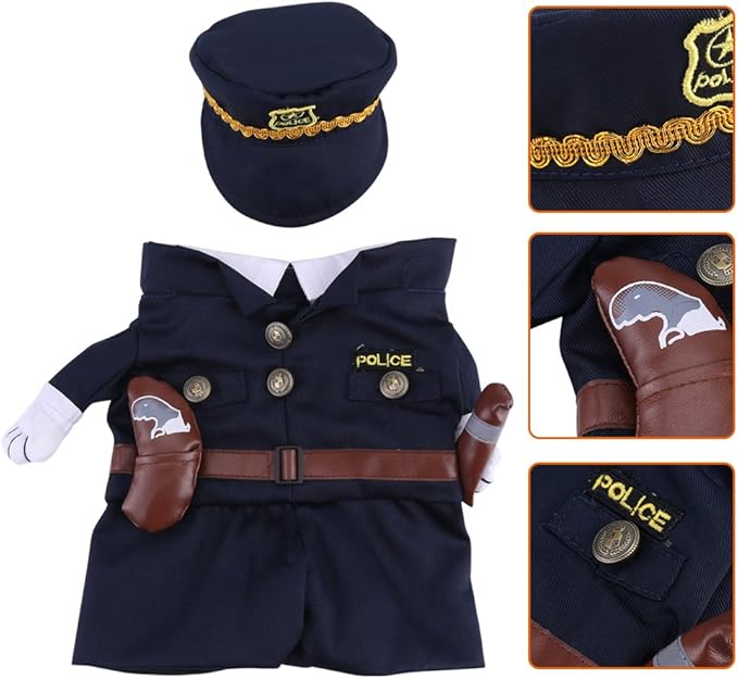 Pet Cosplay Outfit, Funny Dog Cat Party Costume Puppy Uniform Pet Cosplay Clothes for Halloween Christmas Theme Party(M)