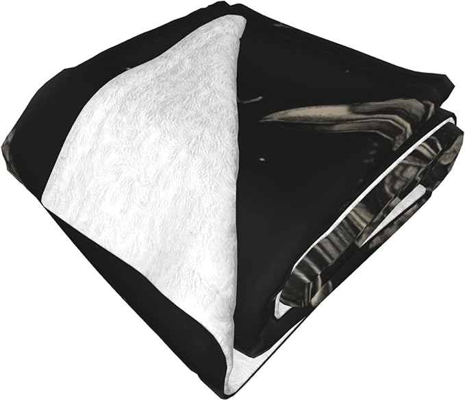 Raven and Skull Blanket Gifts for Women Men Adults Gothic Lovers, Goth Book Plush Fleece Throw Blankets, Cozy Soft Warm Bedding Decor for Sofa Living Room Travel 40"x50"