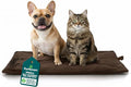 FurHaven ThermaNAP Self Warming Cat Mat, Dog Bed for Crates with Self-Warming Technology for Cozy Rest, Fully Machine Washable, Small, Plush Faux Fur, Espresso