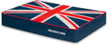 The Dog’s Bed Replacement Outer Cover, Oxford Fabric, Blue with Red Trim & UK Center Flag, Large, 6-Inch