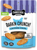 Three Dog Bakery Bark'N Crunch! Chicken Chips with 100% Real Chicken - 4 oz - Crunchy Treats for Dogs - High Protein Dog Snacks - Grain Free, No Corn or Soy, Single Ingredient Treats
