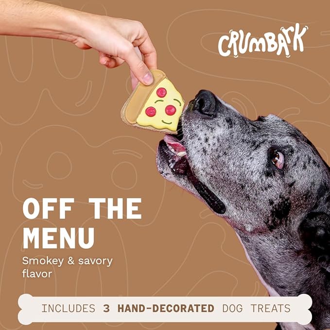 Off The Menu Gift | Hand-Decorated Dog Cookies – 3 Pack in Gift Box | Extra Large Dog Treats 62g Cookie, Vegan Snacks for Dogs, Gifts for Dogs