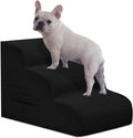 Mesa Lemon Dog Steps for Small Dogs, 3-Step Pet Ramp Stairs for High Beds and Sofa, Non-Slip Pet Stairs for Small Dogs and Cats, Removable and Easy to Clean Cover, Black