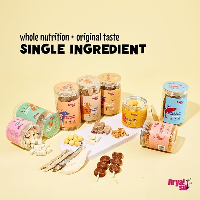 Freeze-Dried Food Topper (Yogurt with Pumpkin) for Dogs and Cats - Probiotic-Rich · High Fiber · Supports Healthy Poop