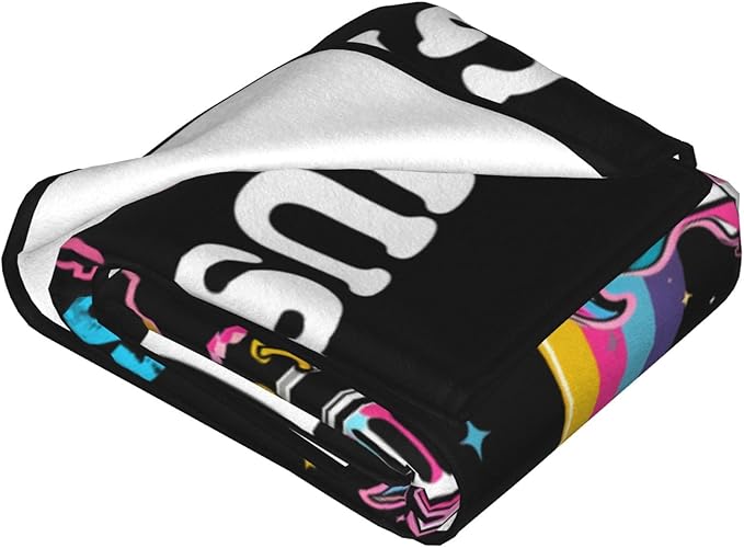 Just A Girl Who Love Trucks Unicorns Blanket Truck Unicorn Decor Throw Blanket Gifts for Girls Boys Super Warm Soft Plush Fleece Flannel Blanket Couch Bedding Blanket for Adults Kids Women Men 50"X40"