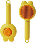 Pet Grooming Comb Steel pin Comb Golden Retriever Teddy pet Supplies pin Comb Dog cat Hair Brush(Rabbit Ear Hair-Yellow)