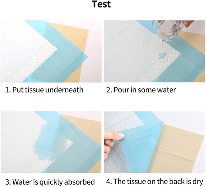 Amakunft Rabbit Pee Pads, Pet Toilet/ Potty Training Pads, Super Absorbent Guinea Pig Disposable Diaper for Hedgehog, Hamster, Chinchilla, Cat, Reptile and Other Small Animal (100pcs-18 x13, Blue)