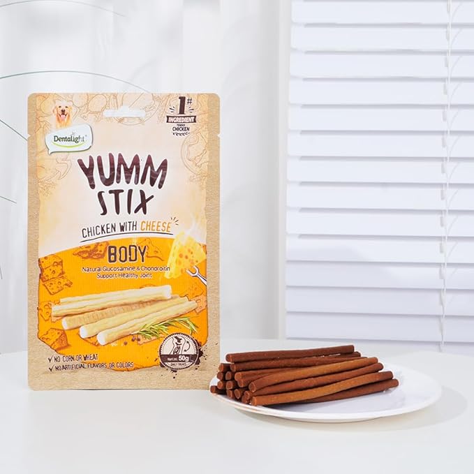 Dog Soft Chewy Treats Yumm Stick, Chicken with Beef/Lamb/Liver/Cheese, High Protein, Energy Support, DHA & Omega 3 & 6