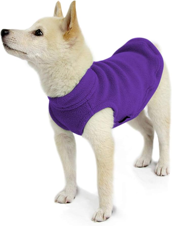 Gooby - Stretch Fleece Vest, Pullover Fleece Vest Jacket Sweater for Dogs, Violet, X-Small