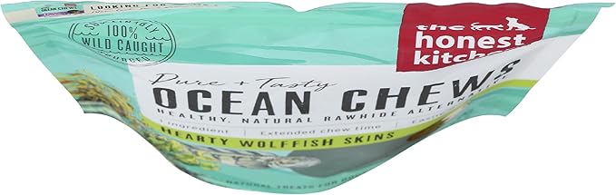 The Honest Kitchen Human Grade Ocean Chews™ Hearty Wolffish Skins Dog Treats, 3.25 oz (Beams™)