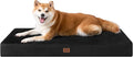 EHEYCIGA Orthopedic Dog Bed Waterproof 30"x20", Memory Foam Pet Bed for Medium Dogs, Washable Pet Mat with Removable Cover, Black