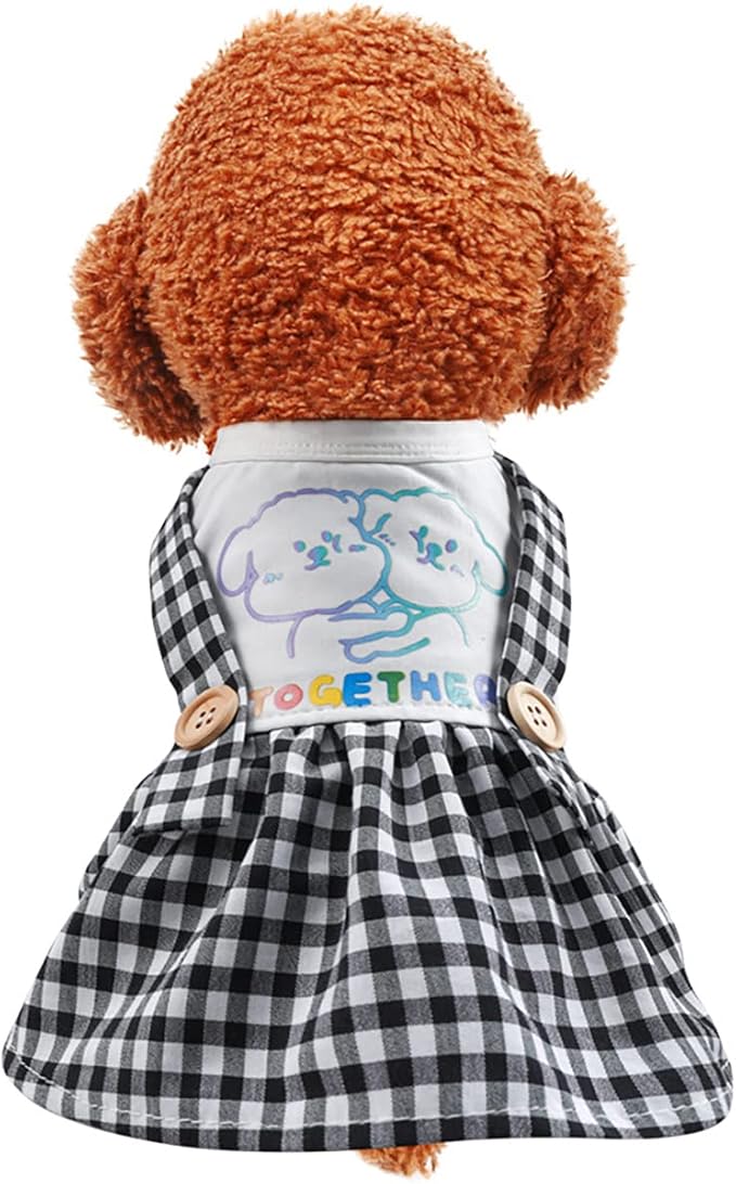 Dog Dresses for Small Dogs Girl Summer Puppy Cute Clothes Outfit Apparel Female Suspender Skirt Pup Yorkie Clothing Breathable Pet Dress for French Dogs Chihuahua