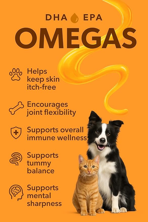 Wild Alaskan Salmon Oil for Dogs and Cats 16 oz All Natural Omega-3 EPA DHA Rich Supplement for Healthy Skin and Coat, Joint & Immune Support Fish Oil, Fast Absorbing Liquid Supplement