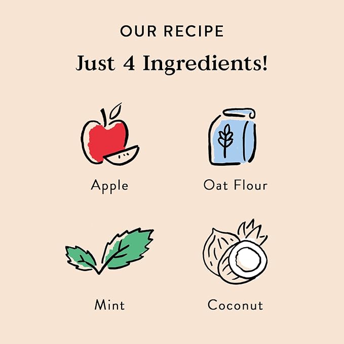 Bocce's Bakery Breath Daily Support Treats for Dogs,Wheat-Free Dog Treats,Made with Real Ingredients,Baked in The USA,Supports Oral Health,All-Natural Apple & Mint Biscuits,12 oz,(Pack of 2)