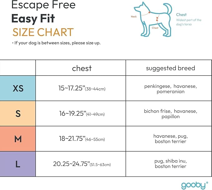 Gooby - Escape Free Easy Fit Harness, Small Dog Step-In Harness for Dogs that Like to Escape Their Harness, Purple, X-Small