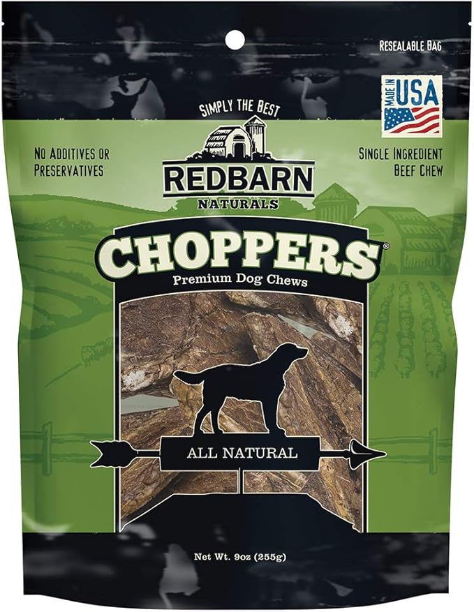 Redbarn Beef Lung Choppers Dog Chew, All-Natural high-Protein Low-Fat Grain-Free, Highly Palatable Treats sourced from Grass-Fed Cattle, 1-Count
