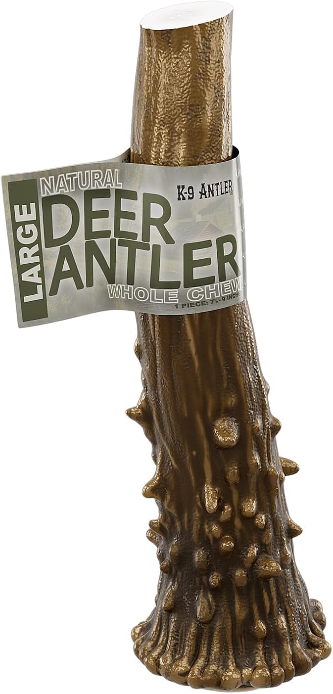 Deer Antlers for Dogs – Large Whole (7.5-9 Inch), Durable Chew for Aggressive Chewers, Naturally Shed in The Wild, Responsibly Gathered in The USA