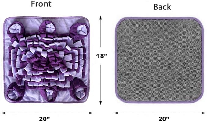 Game Box for Dogs Pigs Rabbits Cats and Other Small Animals - Slow Feeding Toys, Shampoo, & Much More (Purple Mat & Pink Games)