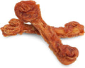 PAWUP Turkey Dog Treats, Turkey Wrapped Beef Tendon, Rawhide Free, Bone-Shaped Sticks Turkey Treats for Medium & Large Dogs (36 g/Stick, 2 Count)