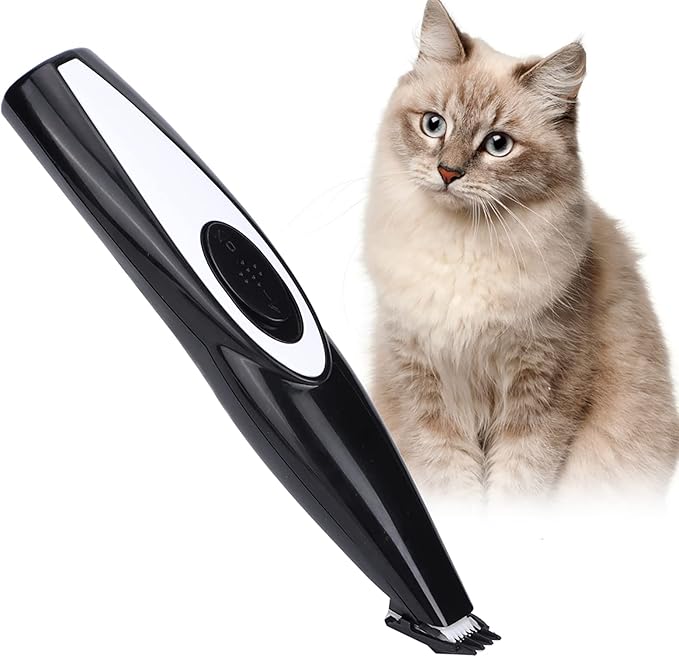 Electric Pet Pedicure Tool, Dog Paw Trimmer Low Noise Cordless Electric Mini Shaver Clippers, Rechargeable Cat Trimmer for Trimming Dog's Hair Around Paws, Eyes, Ears, Face, Rump