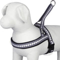 Blueberry Pet 4 Colors Soft & Comfy 3M Reflective Jacquard Padded Dog Harness, Chest Girth 20.5" - 26", Purple Grey, Medium, Adjustable Harnesses for Dogs