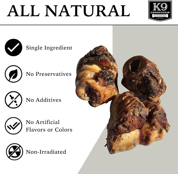 K9 Connoisseur Natural Dog Treats for Large Dogs Aggressive Chewers Made in USA Only Rawhide Free Long Lasting Marrow Filled Dog Bones for Medium Dogs Great Treat for a Small Breed Royal Knuckle 3 Pk