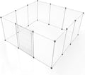 BRIAN & DANY Dog Playpen Portable for Small Animals, Dog Play Pen Indoor, Transparent Pet Playpen for Puppies, Cats, 80" L x 40" W x 28" H