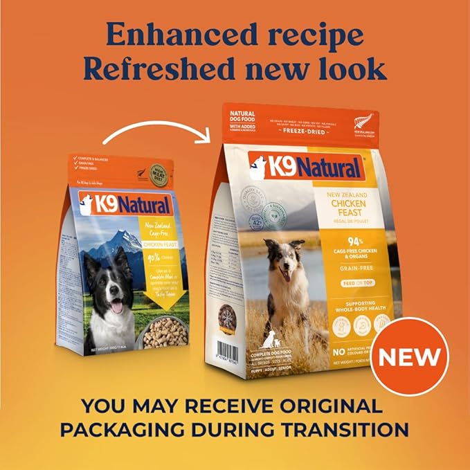K9 Natural/Feline Natural Freeze Dried Pet Food, 0.77-Pound, Chicken