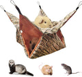 EAEDMY Guinea Pig Rat Ferret Tree Hole Bed and Hammock Tunnel, Hanging Bunk, Parrot Bird Hideout, Small Animals Soft Bed (4.Hammock)