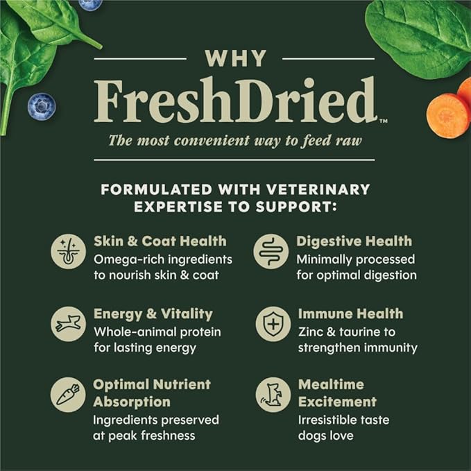 Instinct FreshDried Bites, Natural Freeze-Dried Dog Food, Grain-Free - Cage-Free Chicken, 25 oz. Bag