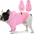 Nanaki Dog Hoodies for Medium Size Dogs with Pocket- Long Sleeves Adjustable Zip Collar-Soft Fleece Sweater Sweatshirt for French Bulldog, West Highland, Warm Pet Coat Jacket Machine Washable Pink, M
