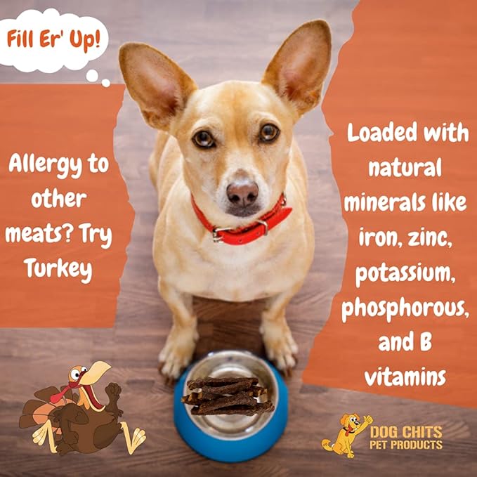 Dog Chits Turkey and Sweet Potato Soft Chew for Dogs - Dog and Puppy Chews | Made in USA | Organic Turkey | All-Natural Treats | Large & Small Breeds | Organic Sweet Potato | 4 oz.