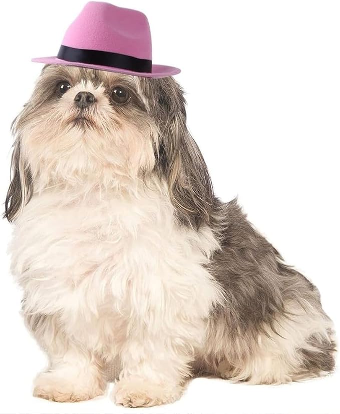 Pink Funny Pet Cowboy Hat, Cute Dog Cat Hat for Halloween Christmas Party Holiday and Daily Wearing Costume Accessories Photo Prop Pet Decoration