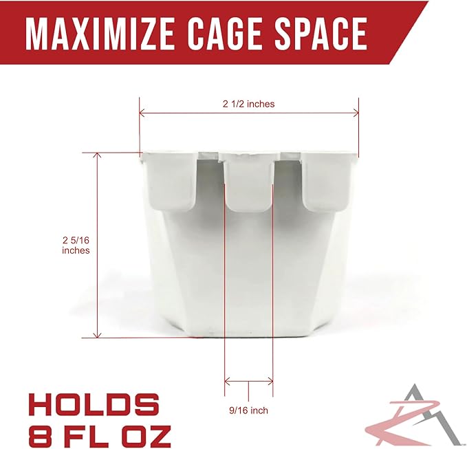 The ROP Shop 36-Pack - 8oz Gray Cage Cup for Feed & Water for Poultry Ducks, Birds, Hamsters