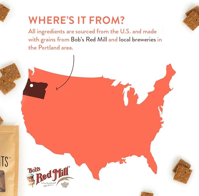 CRAFTED BY HUMANS LOVED BY DOGS Portland Pet Food Company Beef Broth Brew Biscuit Dog Treats (1 Pack, 5 oz Bag) – All Natural, Human-Grade, USA-Sourced and Made