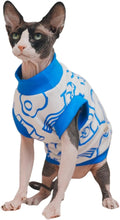 Sphynx Hairless Cat Summer Cotton T-Shirts Cat Vest Pet Clothes, Round Collar Vest Kitten Shirts Sleeveless, Cats & Small Dogs Apparel (Breakfast, XXL (13-15 lbs))
